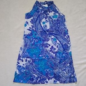 New 🎀 Halter blue paisley neck tie dress